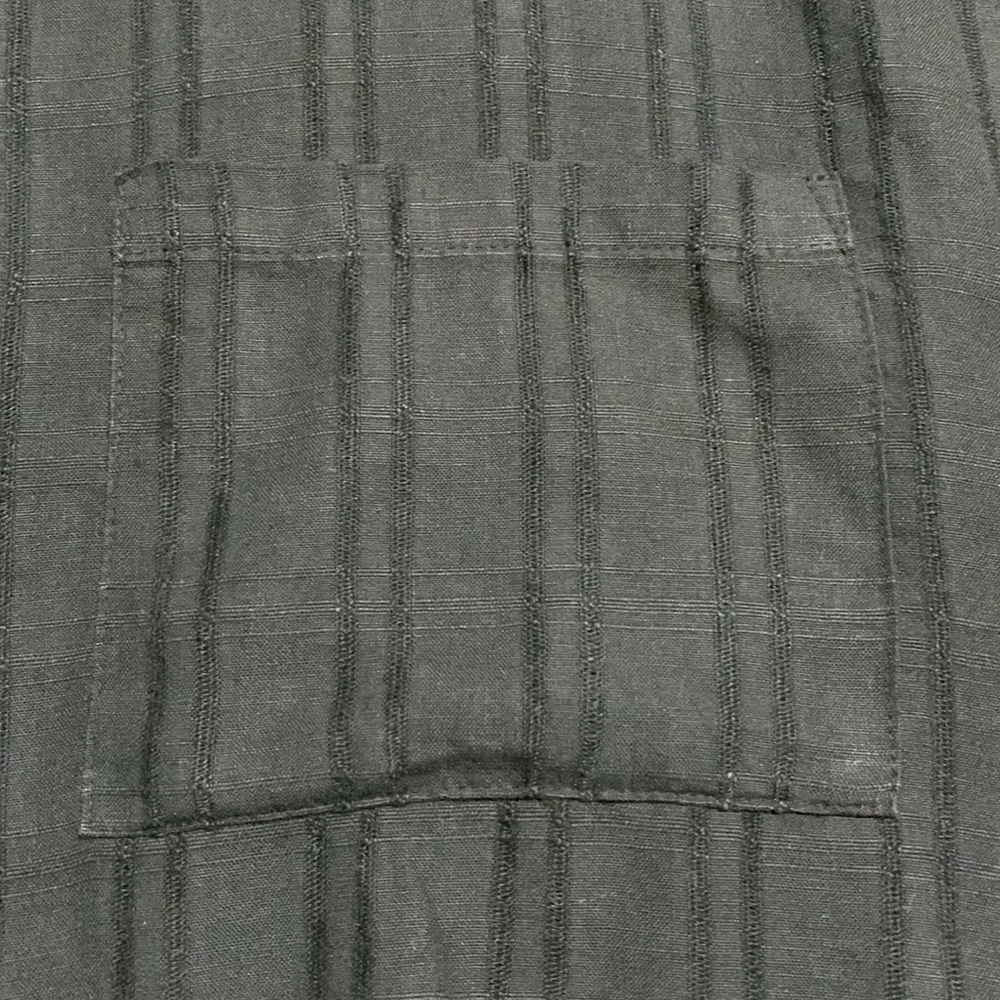La FIXSUN Women’s 100% Linen Hi-Low Textured Boxy Black Button-Up Shirt USA XL - Picture 5 of 16